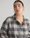 Elbe Stretch Cotton Flannel Shirt Classic Fit - Neutral Check thumbnail 1