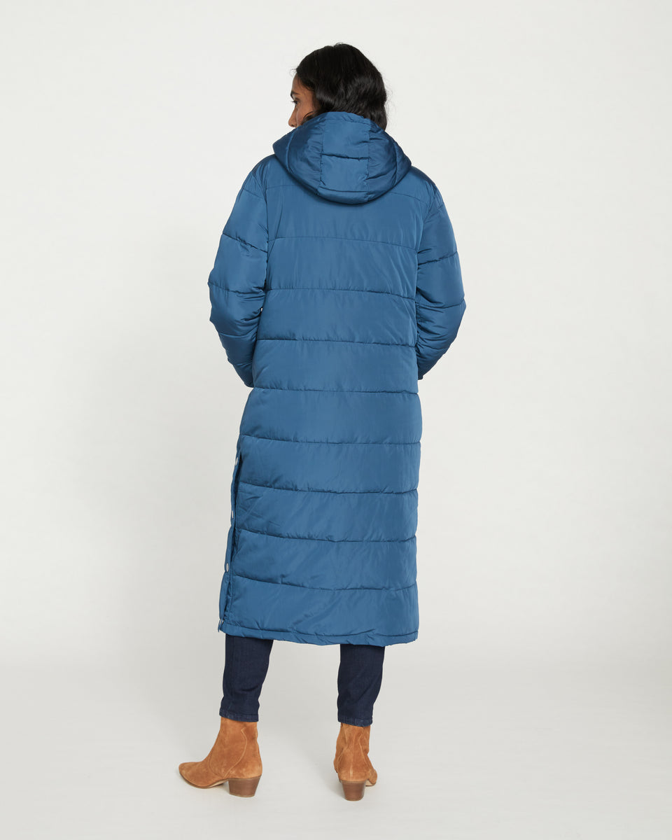 Everest Long Hooded Puffer - Storm Zoom image 4