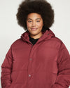 Everest Long Hooded Puffer - Rioja thumbnail 1