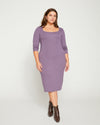 Foundation Long Sleeve Square Neck Dress - Dried Violet thumbnail 1