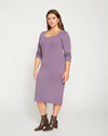 Foundation Long Sleeve Square Neck Dress - Dried Violet thumbnail 2