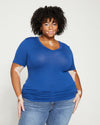 Foundation Short Sleeve V-Neck Tee - Lapis thumbnail 0