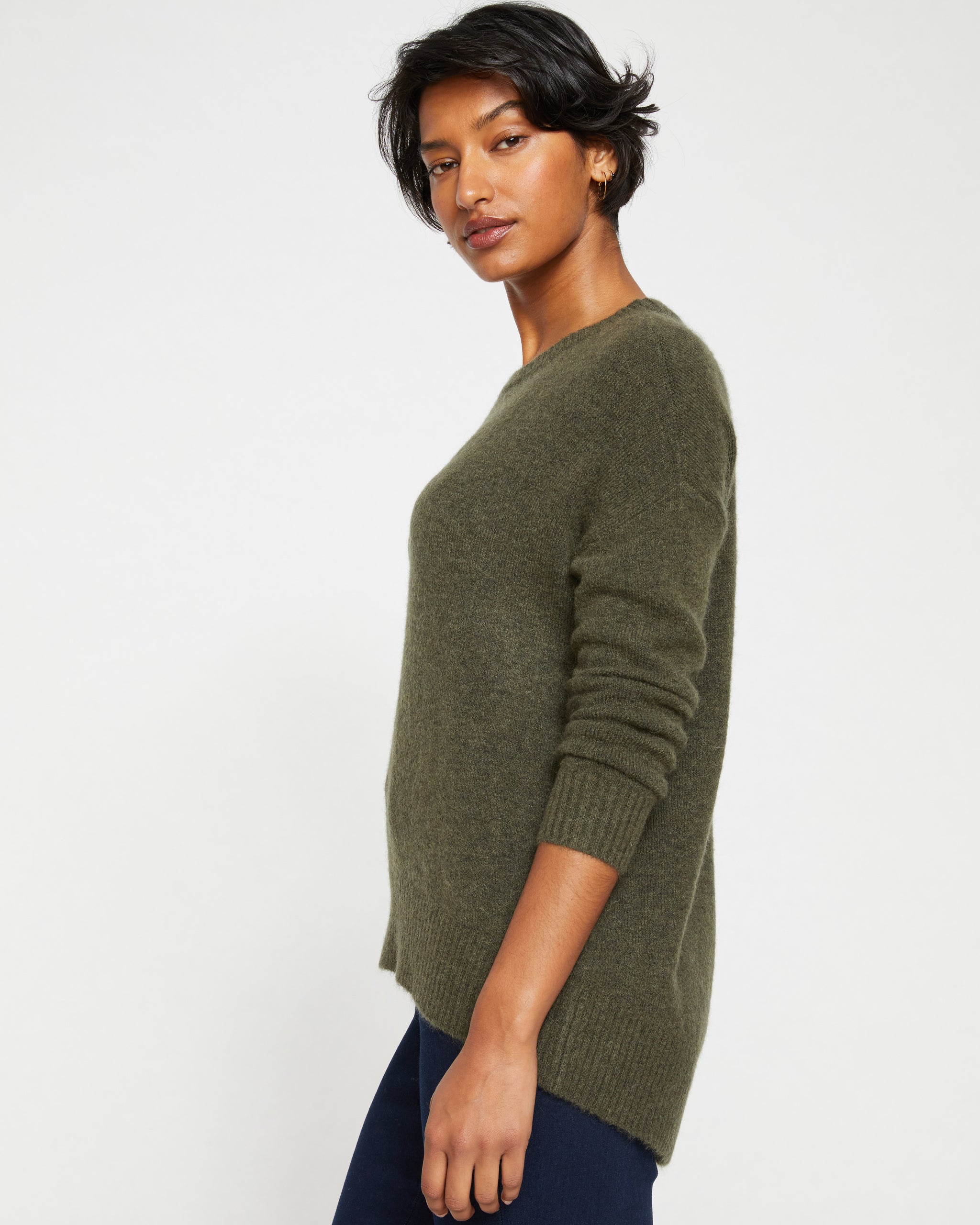 Fuzzy High-Low Sweater - Nori | Universal Standard