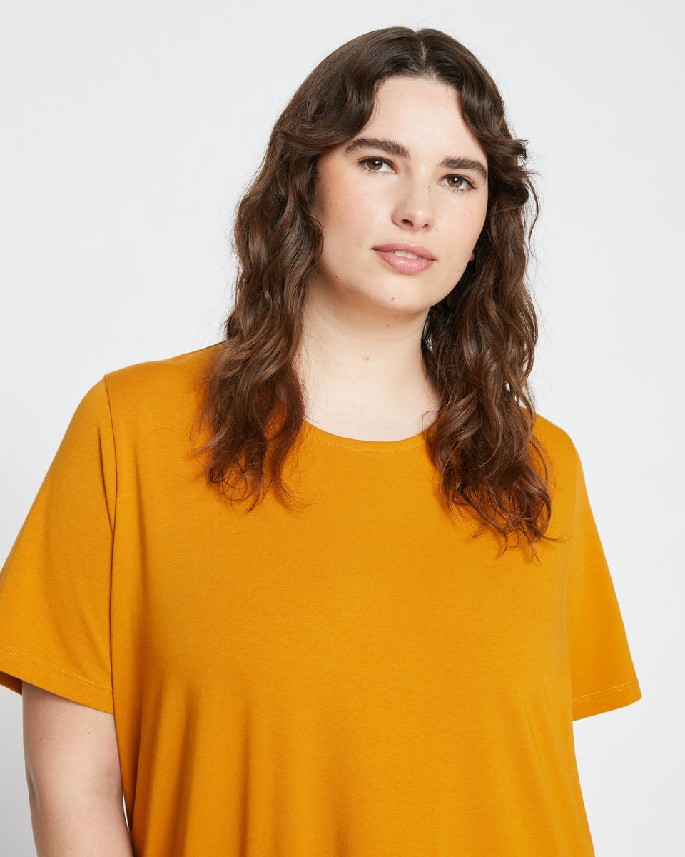 Halie T-Shirt Dress - Dried Saffron Zoom image 1