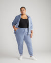 Peachy Terry Drawstring Jogger - Pressed Pansy thumbnail 1