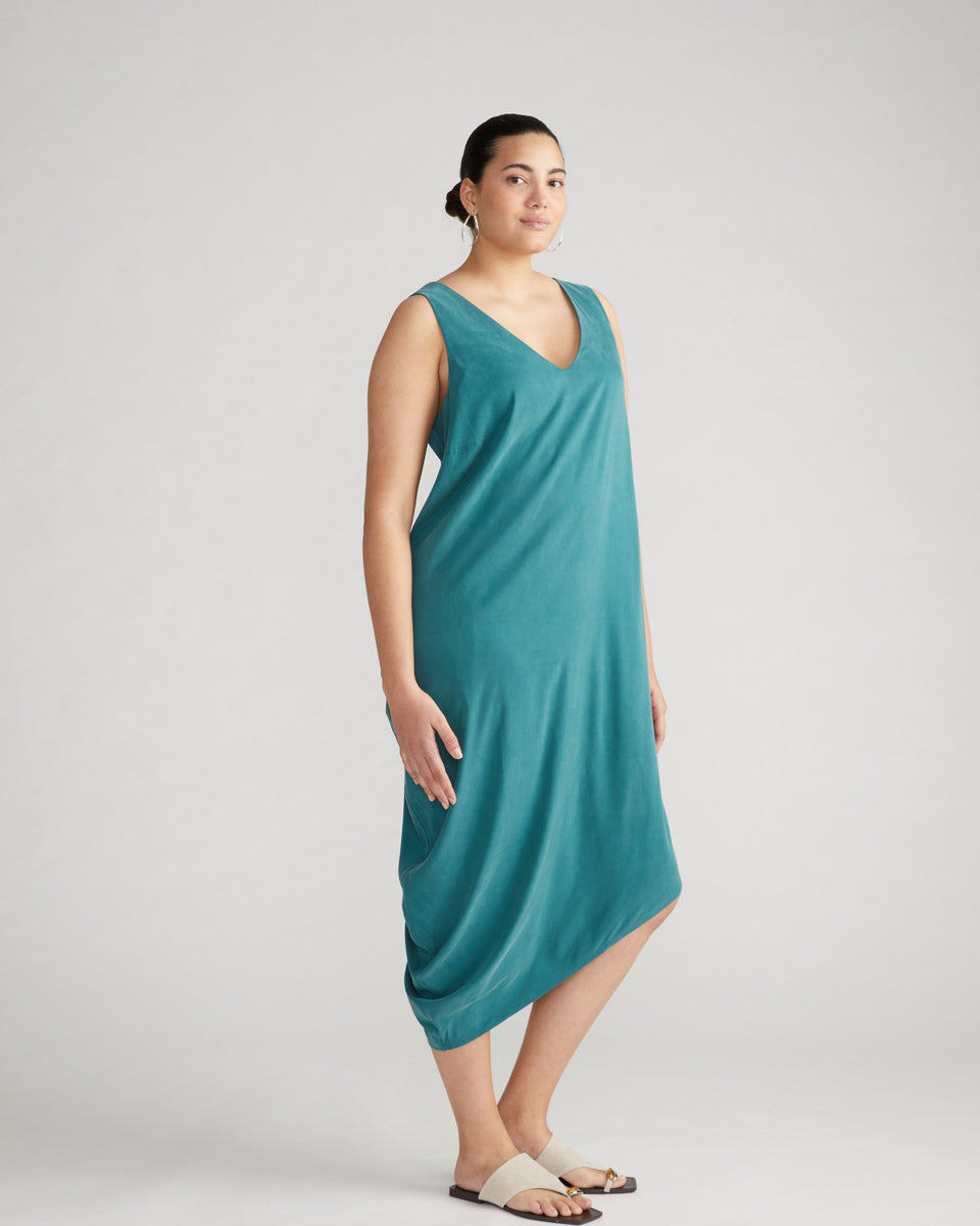 Iconic Cooling Cupro Geneva V Tank Dress - Ocean Floor Zoom image 2