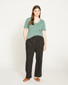 Iris Linen Easy Pull-On Pants - Black thumbnail 4