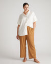 Iris Linen Easy Pull-On Pants - Boardwalk Brown thumbnail 3