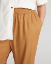 Iris Linen Easy Pull-On Pants - Boardwalk Brown thumbnail 0