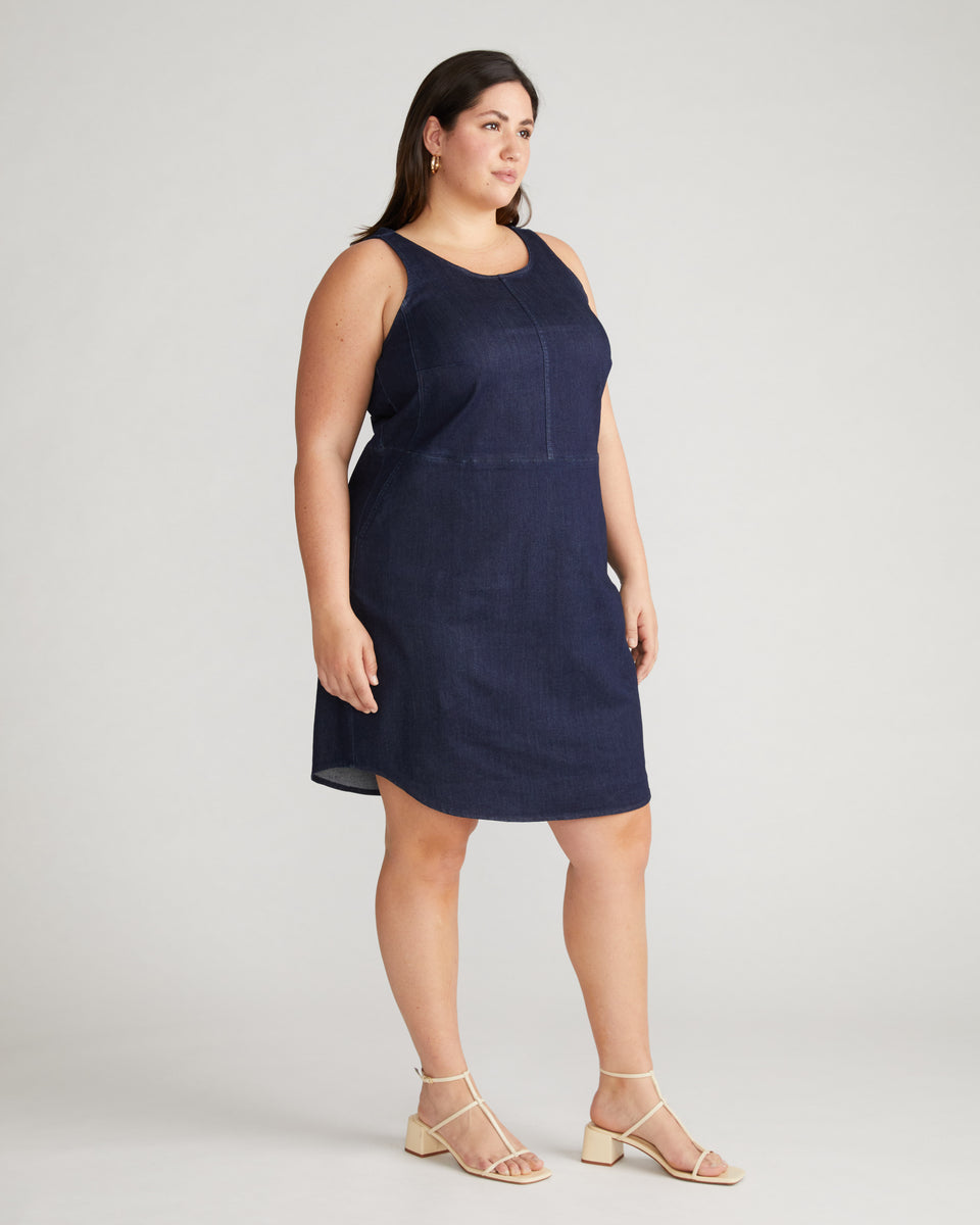 Janis ComfortDenim Easy Dress - Dark Indigo Zoom image 2