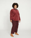 Karlee Stretch Cotton Twill Cargo Pants - Black Cherry thumbnail 0