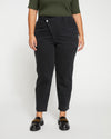 Katie High Rise Crossover Jeans - Broken Black thumbnail 1