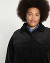 Parker Teddy-Lined Corduroy Jacket - Black thumbnail 1