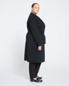 Knitted Sweater Wrap Coat - Black thumbnail 2