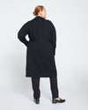 Knitted Sweater Wrap Coat - Black thumbnail 3