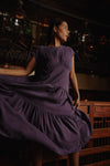 Paloma Tiered Cupro Dress - Potion Purple thumbnail 0