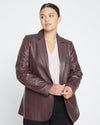 Davis Leather Blazer - Brulee thumbnail 1