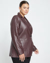 Davis Leather Blazer - Brulee thumbnail 3