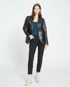 Davis Leather Blazer - Black thumbnail 0