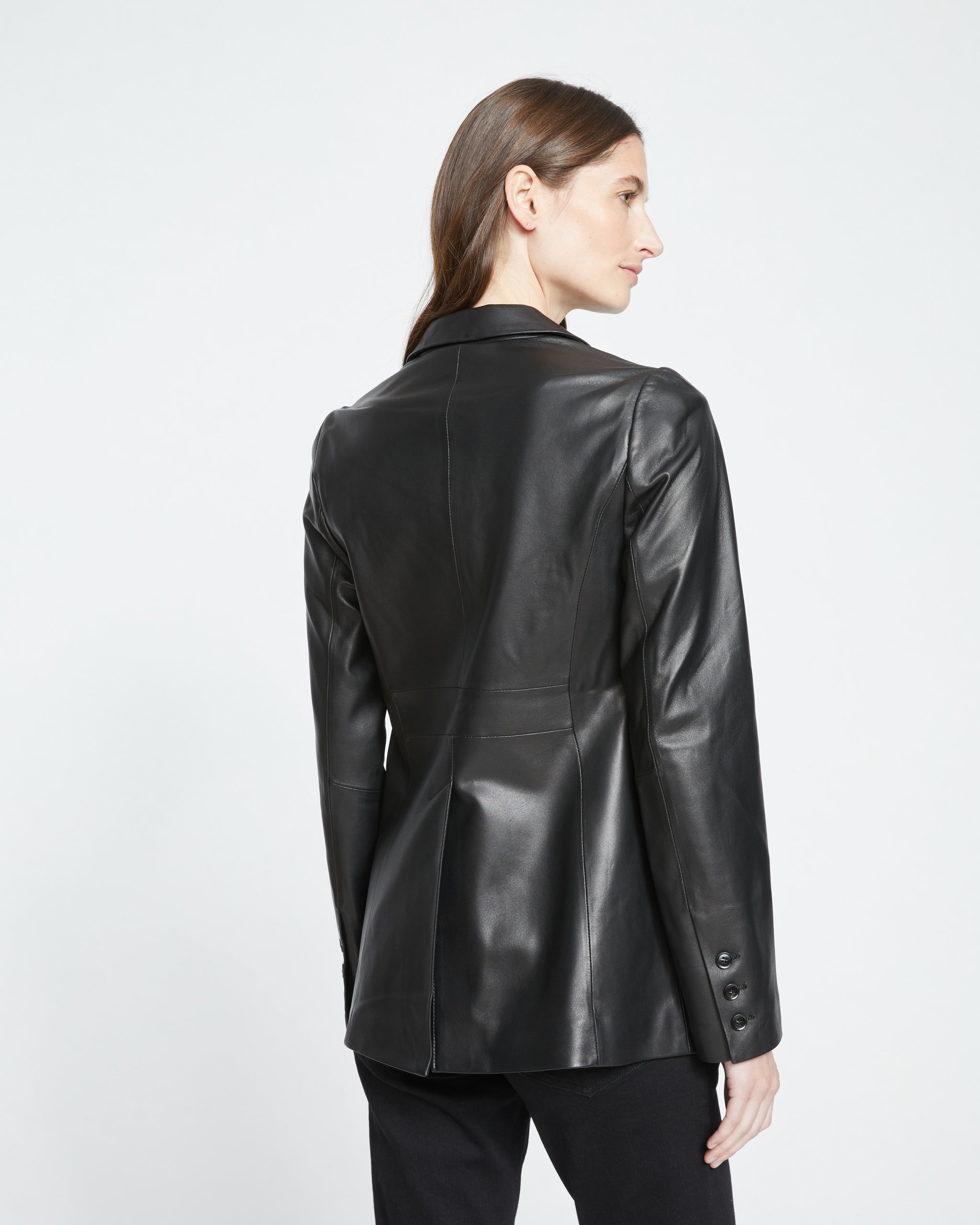 Davis Leather Blazer - Black | Universal Standard