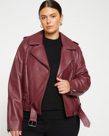 Leeron Leather Moto Jacket - Chili Chocolate | Universal Standard