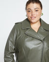 Leeron Leather Moto Jacket - Camo thumbnail 0