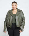 Leeron Leather Moto Jacket - Camo thumbnail 1