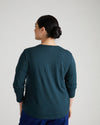 Light-As-Air Long Sleeve V Neck Tee - Deep Sea thumbnail 3