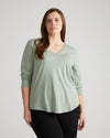 Light-As-Air Long Sleeve V Neck Tee - Sage thumbnail 1