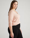 Light-As-Air Long Sleeve V Neck Tee - Mahogany Rose thumbnail 2