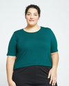Lily Liquid Jersey Crew Neck Stovepipe Tee - Forest Green thumbnail 1