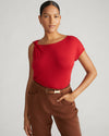 Estella Liquid Jersey Knot Tank - New York Red thumbnail 2