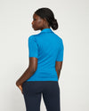 Apero Liquid Jersey Polo Top - Ocean thumbnail 3