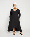 Athena Long Sleeve Divine Jersey Dress - Black thumbnail 0