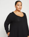 Athena Long Sleeve Divine Jersey Dress - Black thumbnail 1