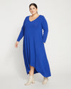 Athena Long Sleeve Divine Jersey Dress - Sapphire thumbnail 0