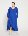 Athena Long Sleeve Divine Jersey Dress - Sapphire thumbnail 2