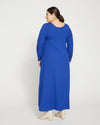 Athena Long Sleeve Divine Jersey Dress - Sapphire thumbnail 3
