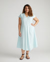 Louvre Bow Back Linen Dress - Morning Swim thumbnail 1