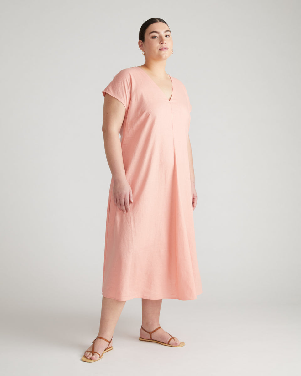 Louvre Bow Back Linen Dress - Frangipane Zoom image 2