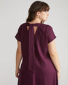 Louvre Bow Back Linen Dress - Acai thumbnail 0