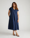 Louvre Bow Back Linen Dress - Classic Navy thumbnail 0