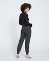 Luxe Laid-Back Ponte Joggers - Charcoal thumbnail 3