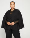 Leon Double Luxe Cape Blazer - Black thumbnail 0