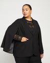 Leon Double Luxe Cape Blazer - Black thumbnail 1