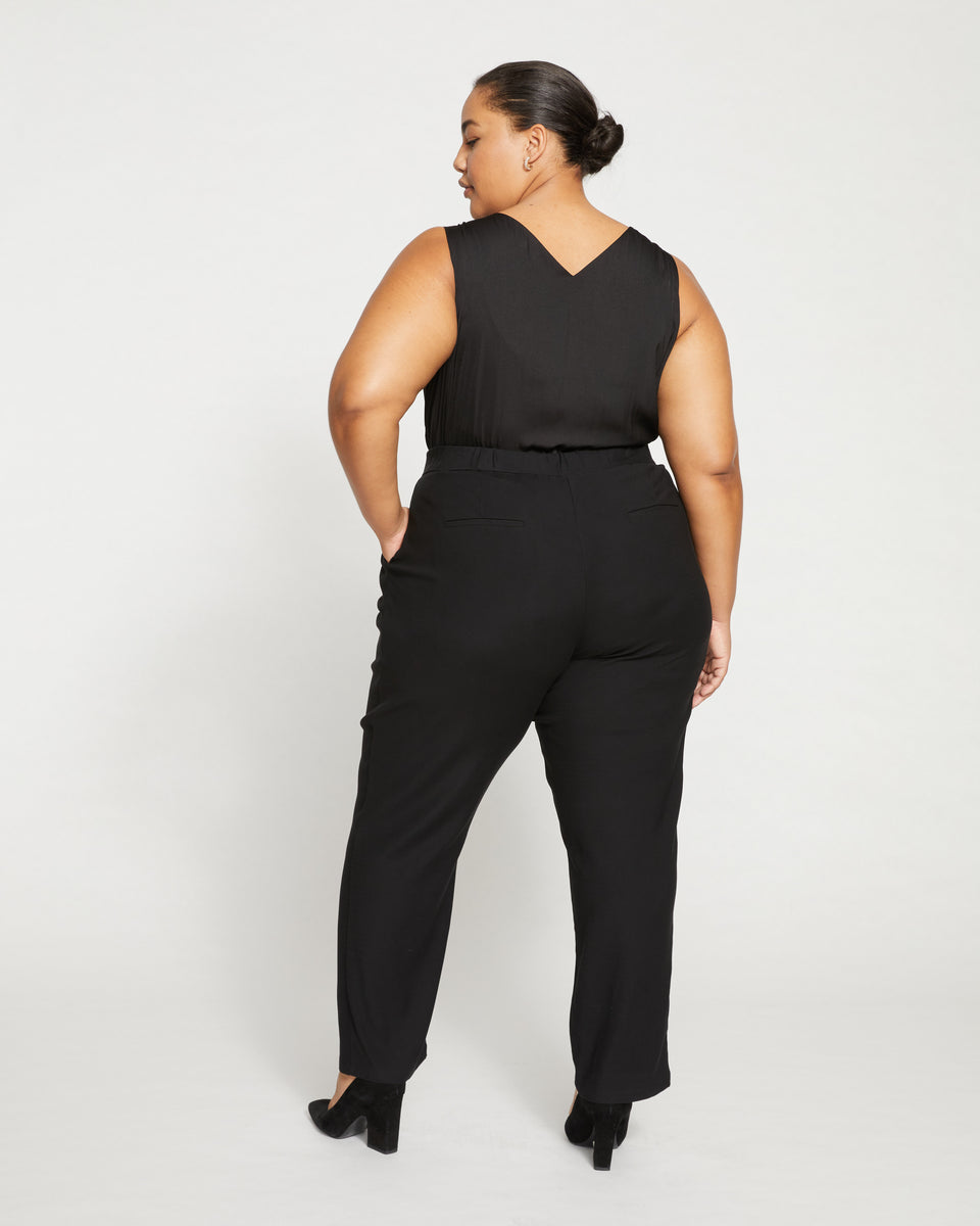 Meg Double Luxe Cigarette Pants - Black Zoom image 3