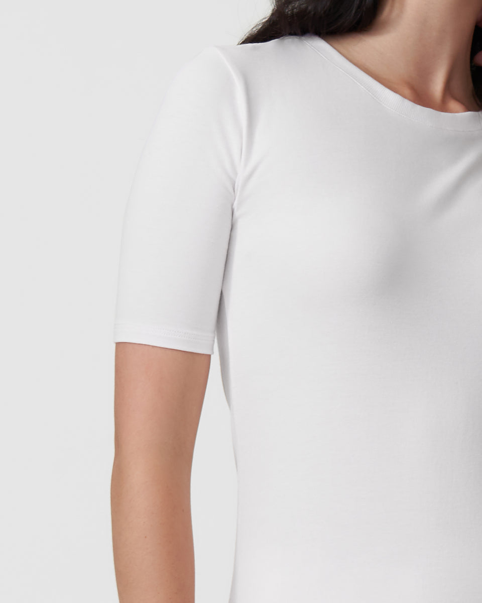 Maia Stovepipe Sleeve Tee - White Zoom image 0