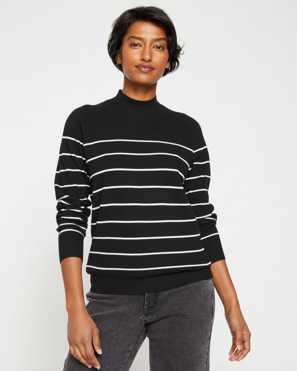 Mariniere Eco Relaxed Core Sweater - Black/White Zoom image 0