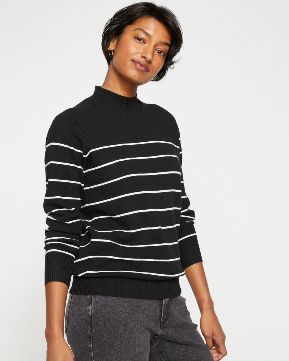 Mariniere Eco Relaxed Core Sweater - Black/White Zoom image 2