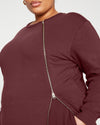 Classic Light Terry Meridian Zip Pullover - Black Cherry thumbnail 2